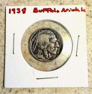 lot 41 image: 1938 U. S. Buffalo Nickle