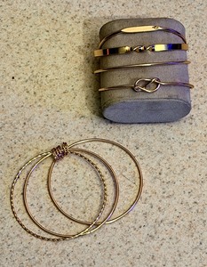 lot 55 image: Five (5) New Gold-toned Womens Bracelets