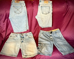 lot 65 image: Four (4) Pairs of Sizes 30 &amp 31 Vintage Mens Shorts - Including X-AM, Arizona Jeans Company, &amp High Sierra
