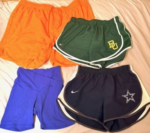 lot 90 image: Four (4) Pair of Workout Type Shorts - Including Baylor University &amp Dallas Cowboys Nike Dri-Fit Size M