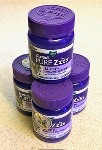 lot 134 image: Four (4) Bottles of Vicks ZzzQuil PURE Zzzs 26 Gummies SleepImmune Support
