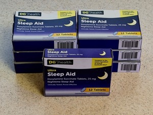 lot 176 image: Seven (7) 12 Tablet Boxes of DG Health Ultra Sleep Aid