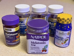 lot 178 image: Six (6) Assorted Bottles of Melatonin Gummies