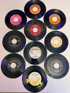 lot 190 image: Ten (10) Assorted Vintage 45s - Including Nancy Sinatra, The Champs, The Lettermen, The Everly Brothers, Roy Orbison, Ray Stevens, &amp Paul Anna&nbsp