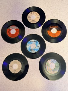 lot 196 image: Six (6) Assorted Vintage 45s - Including The Rolling Stones, Fleetwood Mac, Blood, Sweat &amp Tears, &amp Electric Light Orchestra&nbsp
