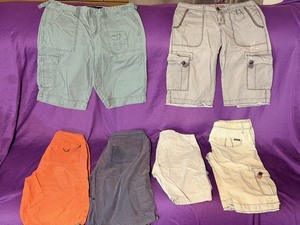 lot 216 image: Lot of Six (6) Pair of Womens Vintage Cargo Pants - Including Calvin Klein, Union Bay, &amp Salty Dog (Sizes In Photos)