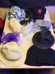 lot 220 image: Twelve (12) Assorted Womens Ball caps, Hats, &amp Dressy Hats