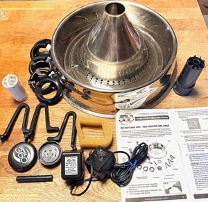 lot 221 image: PetSafe PWW00-13705 Drinkwell Stainless Steel 360Multi-Pet Water Fountain 128oz