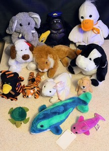 lot 227 image: Multiple Assorted Plush Animals - Made by Such as Plushland, Lucky, National Wildlife Federation, &amp Megatoys