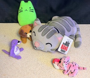 lot 228 image: Four (4) Smaller and Cuter Plushes, With One (1) the Big Bang Theory Cat