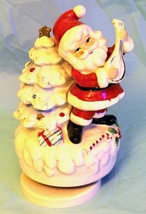 lot 236 image: JOSEF ORIGINALS CHRISTMAS SANTA &amp TREE MUSICAL FIGURE