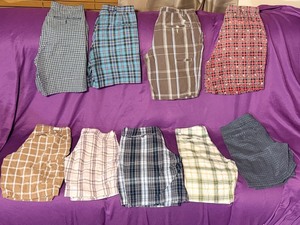 lot 263 image: Nine (9) Pair of PlaidBermuda Shorts - Including OTB,Bugle Boy, Maine Bay, Nautica, &amp Mossimo