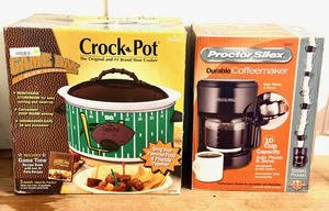 lot 97 image: Game Day Crock Pot Slow Cooker &amp Proctor Silex Durable 10 Cup Coffeemaker