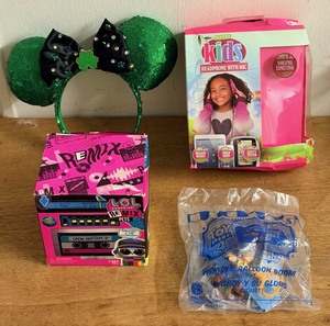 lot 273 image: LOL Suprise Remix Pets Mystery Box, Toy Story 4 Woodyd Balloon Boom Happy Meal Toy, Sentry Kids Headphones WMike,
