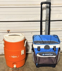 lot 50 image: Igloo Five (5) Gallon Drinking Water Dispenser &amp Ogloo MaxCold Portable Cooler