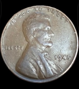lot 319 image: 1945 Lincoln Wheat Cent wDouble Die Obverse (DDO)