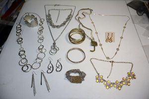 lot 95 image: Silver toned and gold toned jewelry