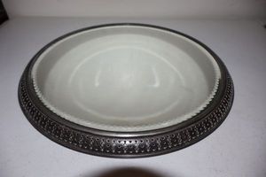 lot 97 image: Silver plated 12 round vanity tray
