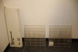 lot 166 image: Hanging file folder frame and clear literature holders