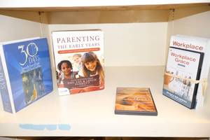 lot 170 image: Curriculum Parenting teenagers, Parenting the Early Years, Workplace Grace, and 12 women of the Bible DVD