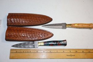 lot 175 image: New - Damascus steel dagger knives