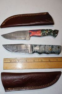 lot 179 image: New - Damascus steel hunting knives
