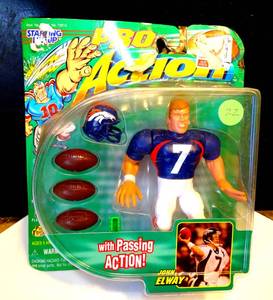 lot 22 image: 1999 Hasbro Starting Lineup Pro Action Football John Elway Action Figure Broncos
