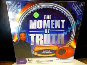 lot 24 image: The Moment Of Truth Board Game FOX Party With Biometric Lie Detector New Sealed