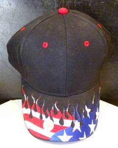 lot 38 image: NEW FLAMES OF GLORY AMERICAN FLAG BALL CAP
