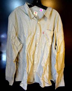 lot 43 image: NEW - LEVI STRAUSS LONG SLEEVE MENS SHIRT - GRAY - SIZE 3XL STANDARD