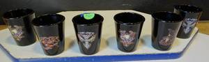 lot 56 image: BORN TO RIDE SHOT GLASS COLLECTION - LOT OF 6