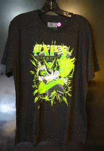 lot 65 image: AUTHENTIC BLIZZARD OVERWATCH GENJI (CONFETTI) TEE SHIRT - SIZE LARGE $$