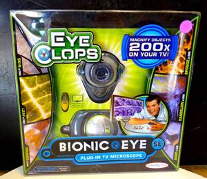 lot 79 image: NEW - JAKKS PACIFIC EYE CLOPS BIONIC EYE PLUG-IN TV MICROSCOPE $$
