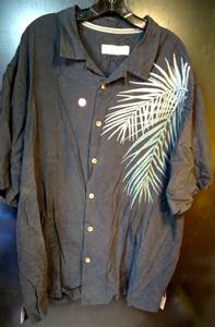 lot 178 image: BEAUTIFUL MENS 100% SILK BUTTON DOWN CASUAL SHIRT - SIZE 2XB