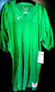lot 182 image: NEW WTAGS - WILSON GREEN PRACTICE FOOTBALL JERSEY - SIZE XXL