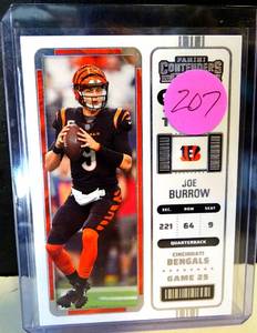 lot 207 image: 2022 Panini Contenders Season Ticket Joe Burrow #17
