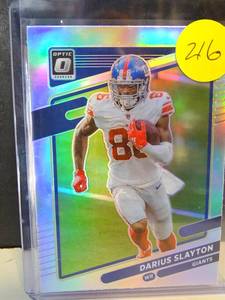 lot 216 image: Darius Slayton 2021 Optic Silver Holo Prizm #13 Giants
