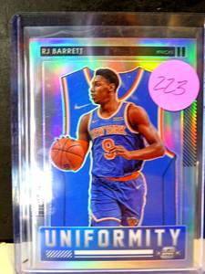 lot 223 image: $$ 2021-22 Panini Contenders Optic Uniformity RJ Barrett #9 SILVER