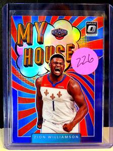 lot 226 image: 2021-22 Panini Donruss Optic - My House #10 Zion Williamson