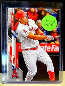 lot 232 image: 2020 TOPPS UPDATE MIKE TROUT ACTIVE LEADERS #243