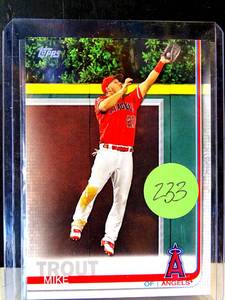 lot 233 image: 2019 TOPPS SERIES 1 MIKE TROUT #100 - LA ANGELS