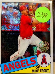 lot 234 image: 2020 TOPPS UPDATE SILVER PACK 1985 ##CPC-45 MIKE TROUT $$