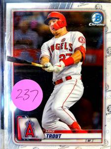 lot 237 image: 2020 BOWAN CHROME #1 MIKE TROUT