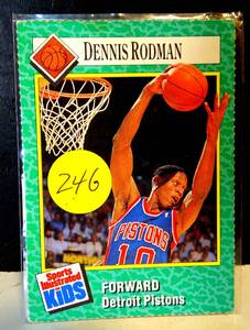 lot 246 image: $$ 1990 SPORTS ILLUSTRATED DENNIS RODMAN #192