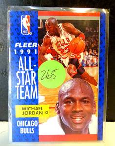 lot 265 image: 1991 FLEER MICHAEL JORDAN ALL STAR CARD #211 - CHICAGO BULLS