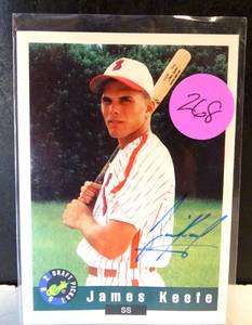 lot 268 image: AUTOGRAPHED - JAMES KEEFE 1992 CLASSIC PROSPECTS CARD