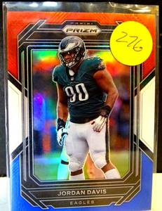 lot 276 image: 2022 PRIZM RWB - JORDAN DAVIS RC $371 - PHILADELPHIA EAGLES