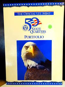 lot 292 image: US MINT - 50 STATE QUARTER DISPLAY PORTFOLIO