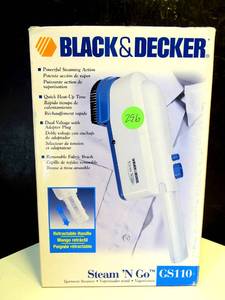 lot 296 image: Black & Decker - GS110 - Steam n Go Garment Steamer