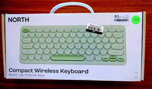 lot 103 image: North Compact Wireless Keyboard With Round Low Profile Keys 2.4GHz - NEW IN BOX